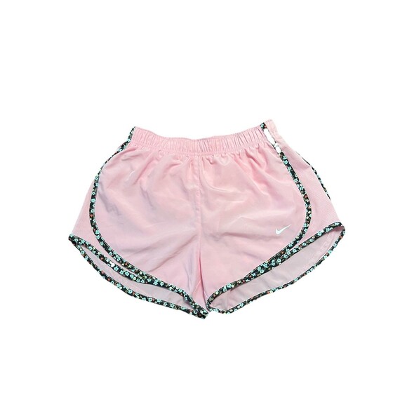 Nike Dri Fit Shorts Women Small Pink With Flower Trim Liner Inside - Picture 1 of 8